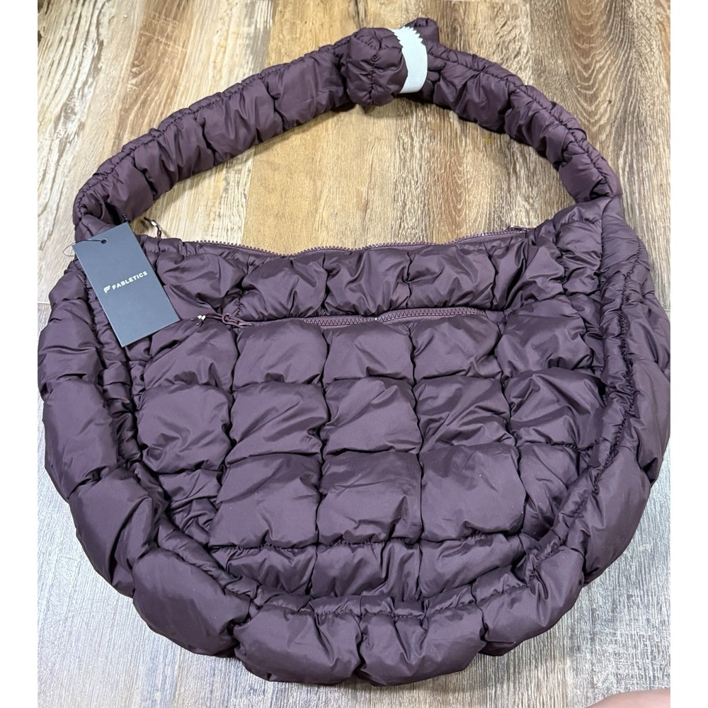 Fabletics Hold It All Puff Bag By Keke Palmer Color Oxblood NWT Crossbody